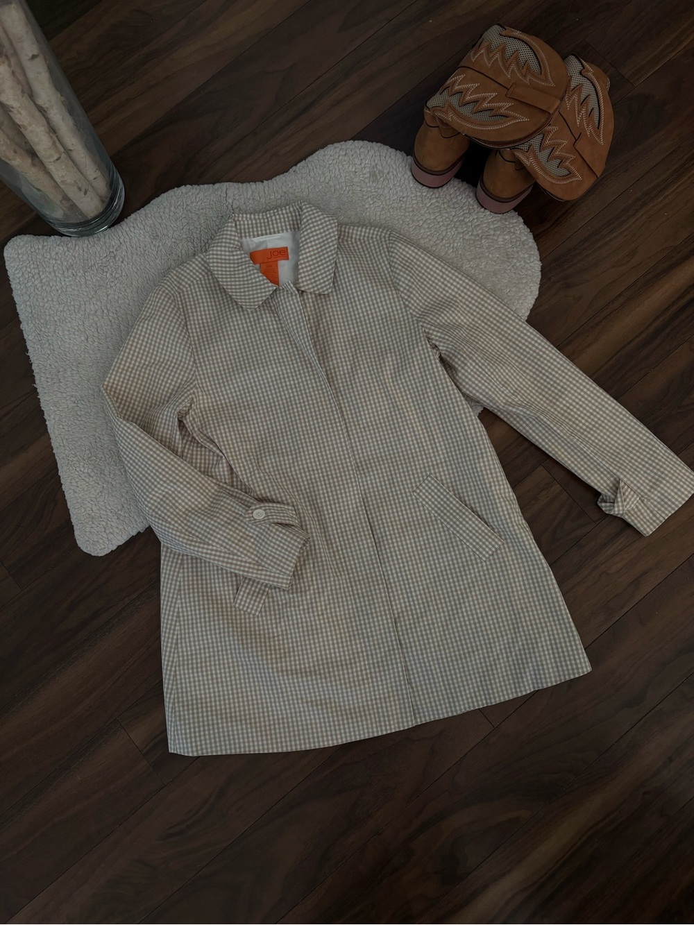 🌙JOE FRESH GINGHAM CHECK COAT – SIZE M